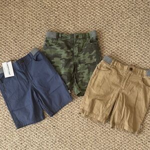 Sammy + Nat Camo, Navy, and Khaki Kids Shorts Trio